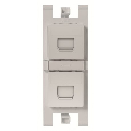 Niessen 2CLA101630T1301 Soporte plano para 2x RJ45 con pers. PL
